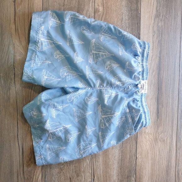 Spicy Tuna Men Sailboat Swim Trunks Mesh Lining Small 26 In Waist FLAW - Picture 6 of 7